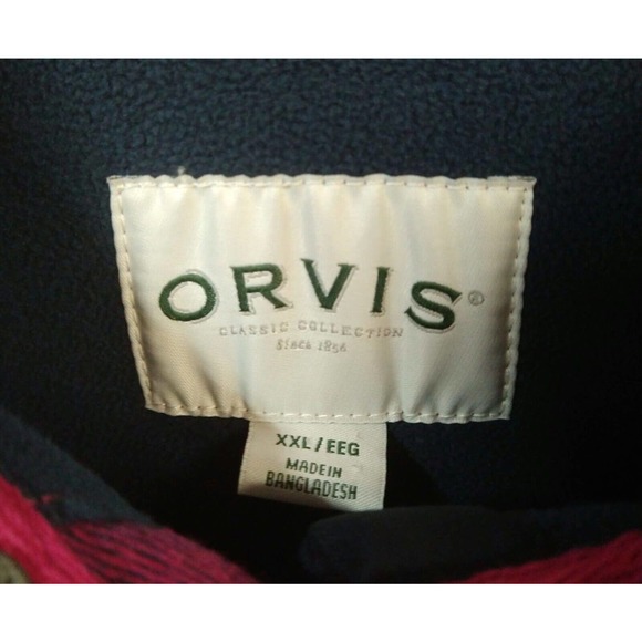 Orvis WM XXL Shacket Red Black Buffalo Plaid Pockets Snap Closure - Picture 2 of 8